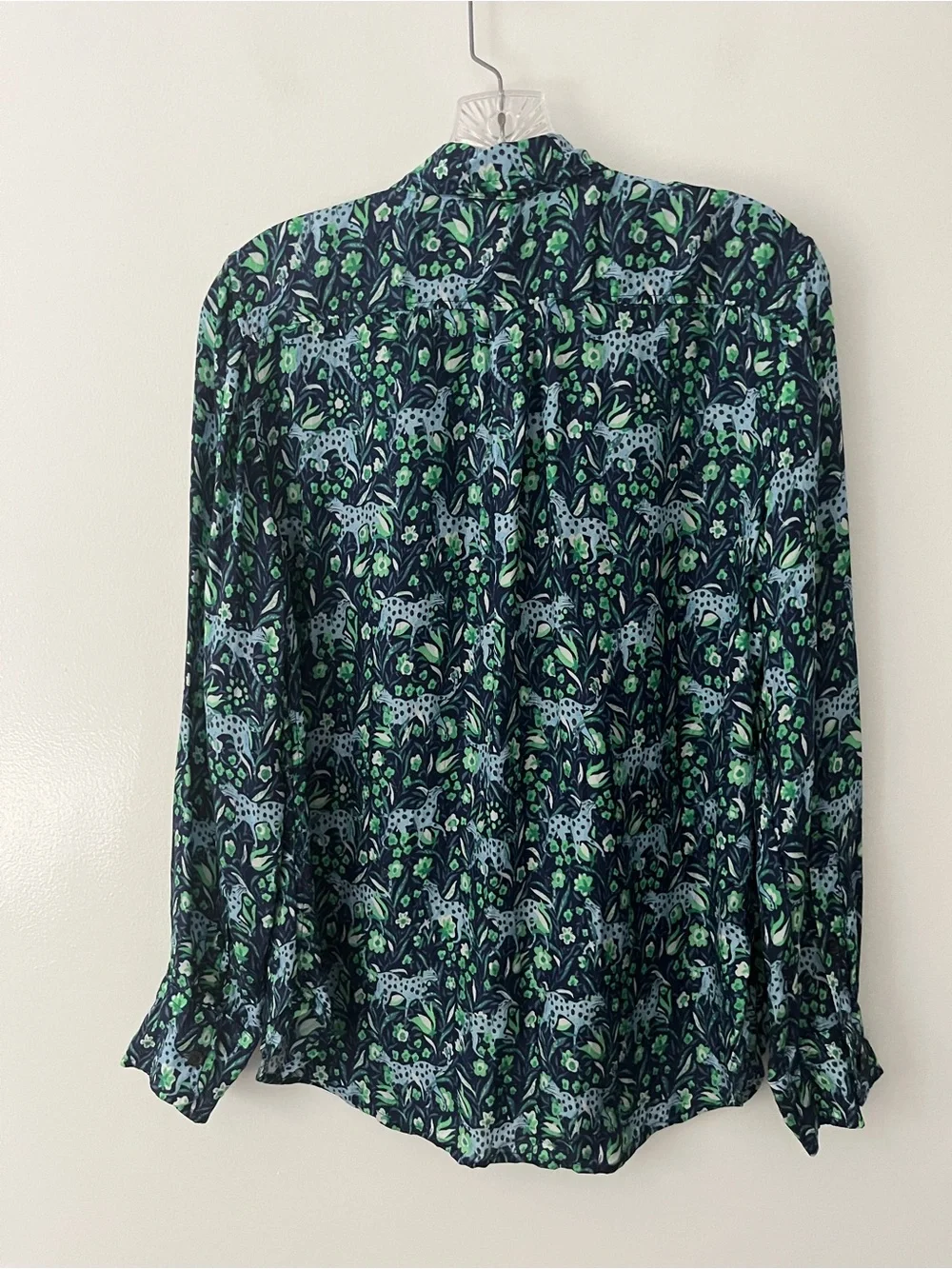 J Crew Classic Fit Button Up Shirt Fauna Floral Animal Print Tropical 6
